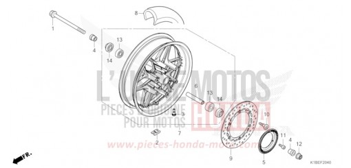 FRONT WHEEL NSS350ASS de 2025